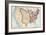 Map of the U.S. in 1803, Showing the Louisiana Purchase-null-Framed Giclee Print