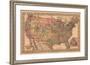 Map of the United States, c.1867-null-Framed Art Print