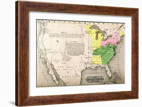 Map of the United States in 1803-null-Framed Giclee Print