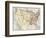 Map of the United States in 1819, Showing Territory under Spanish and British Control-null-Framed Giclee Print