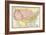 Map of the United States in 1861, at the Start of the Civil War-null-Framed Giclee Print