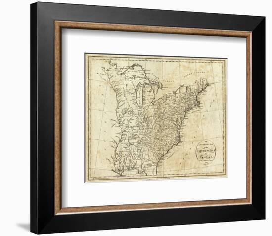 Map of the United States of America, c.1796-John Reid-Framed Art Print