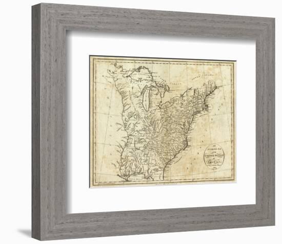 Map of the United States of America, c.1796-John Reid-Framed Art Print