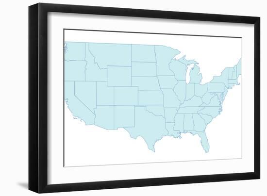 Map of the United States of America-kaarsten-Framed Photographic Print