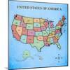 Map of the United States-Josefina-Mounted Art Print