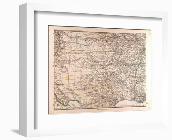 Map of the USA, 1872-null-Framed Giclee Print