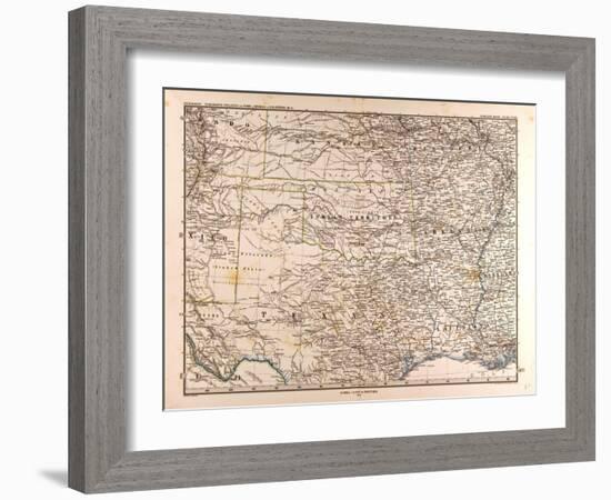 Map of the USA, 1872-null-Framed Giclee Print