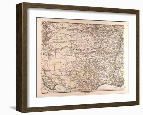 Map of the USA, 1872-null-Framed Giclee Print