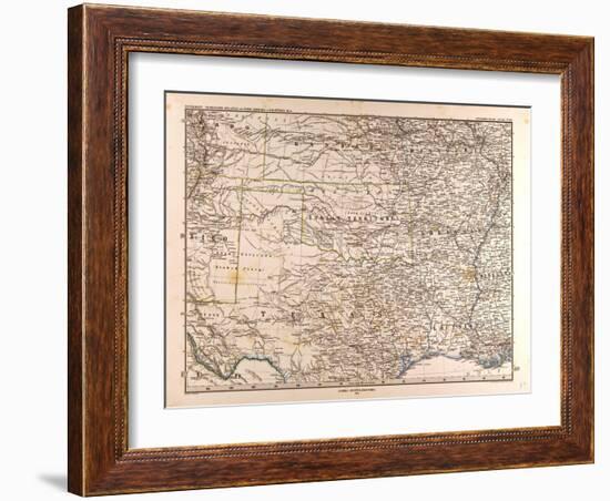 Map of the USA, 1872-null-Framed Giclee Print