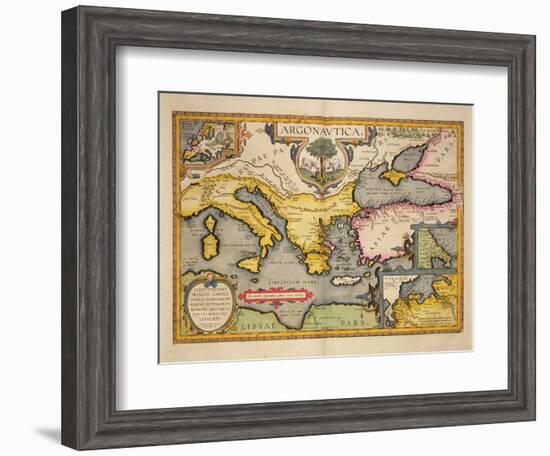 Map of the Voyage of the Argonauts, from the 'Theatrum Orbis Terrarum', 1603-Abraham Ortelius-Framed Giclee Print