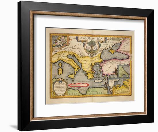 Map of the Voyage of the Argonauts, from the 'Theatrum Orbis Terrarum', 1603-Abraham Ortelius-Framed Giclee Print