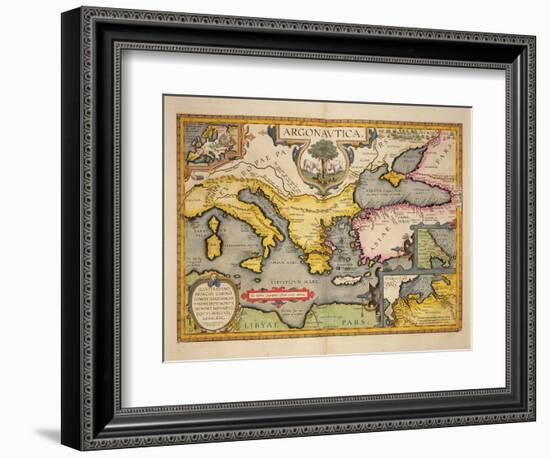 Map of the Voyage of the Argonauts, from the 'Theatrum Orbis Terrarum', 1603-Abraham Ortelius-Framed Giclee Print