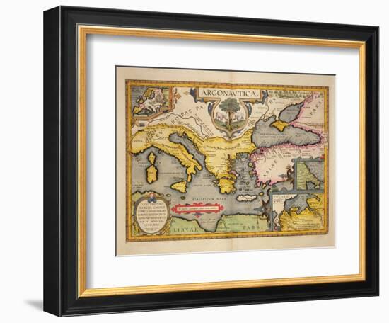 Map of the Voyage of the Argonauts, from the 'Theatrum Orbis Terrarum', 1603-Abraham Ortelius-Framed Giclee Print