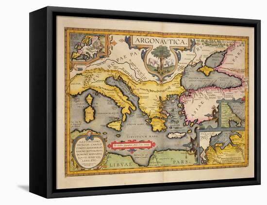 Map of the Voyage of the Argonauts, from the 'Theatrum Orbis Terrarum', 1603-Abraham Ortelius-Framed Premier Image Canvas