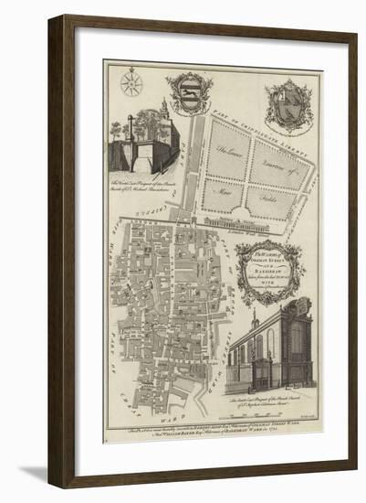 Map of the Wards of Coleman Street and Bassishaw, London-null-Framed Giclee Print