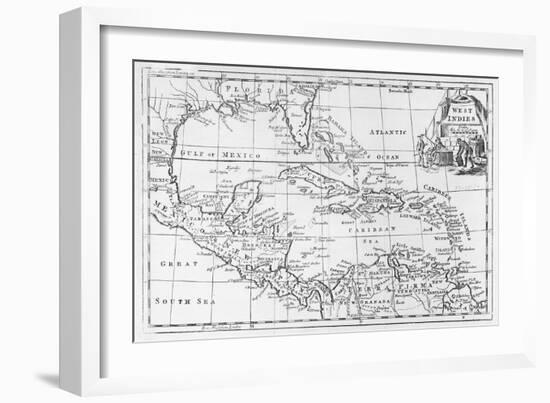 Map of the West Indies, Florida and South America--Framed Giclee Print