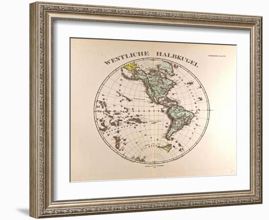 Map of the Western Hemisphere, 1872-null-Framed Giclee Print