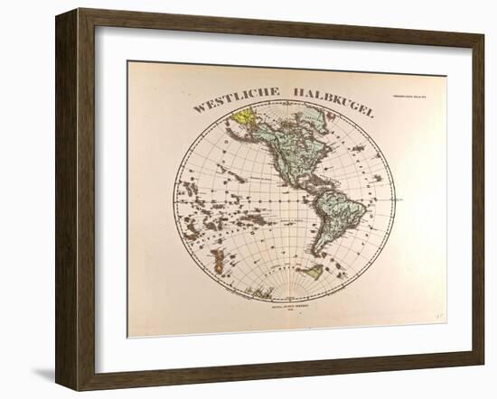 Map of the Western Hemisphere, 1872-null-Framed Giclee Print
