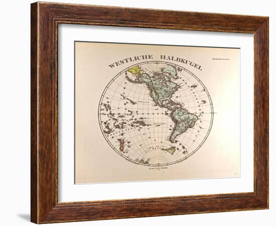 Map of the Western Hemisphere, 1872-null-Framed Giclee Print