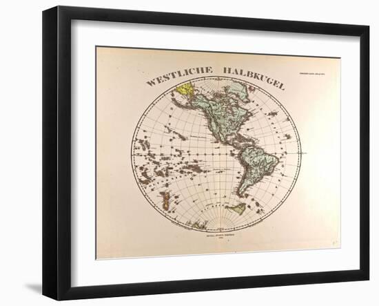 Map of the Western Hemisphere, 1872-null-Framed Giclee Print