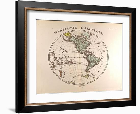 Map of the Western Hemisphere, 1872-null-Framed Giclee Print