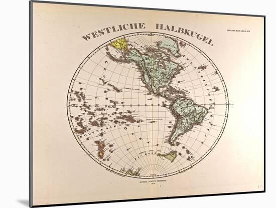 Map of the Western Hemisphere, 1872-null-Mounted Giclee Print