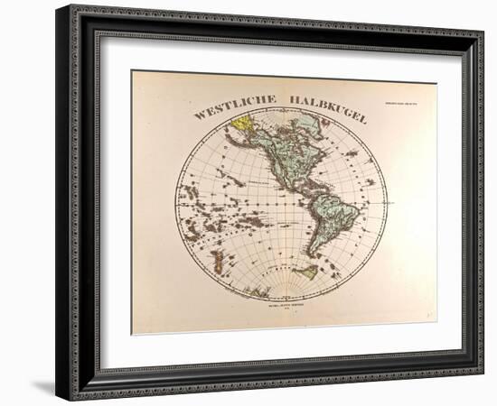 Map of the Western Hemisphere, 1872-null-Framed Giclee Print