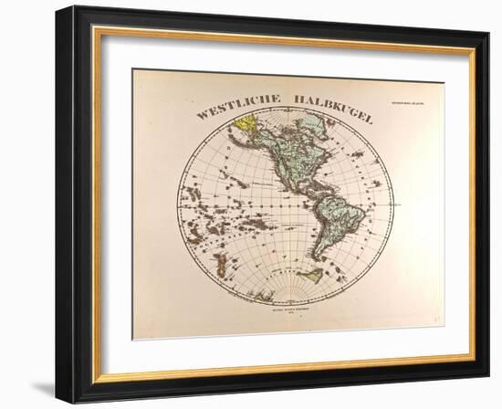 Map of the Western Hemisphere, 1872-null-Framed Giclee Print