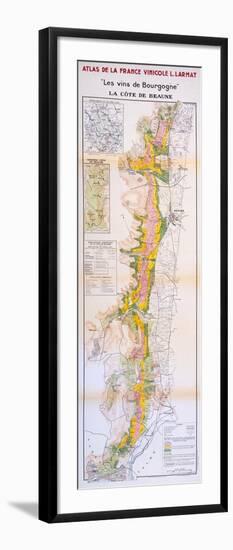 Map of the Wines of the Burgundy Region: Côte De Beaune-null-Framed Giclee Print