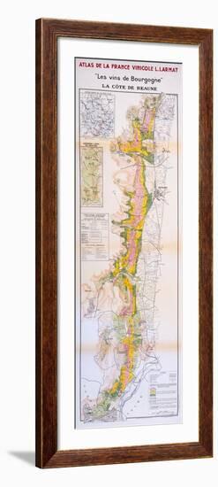 Map of the Wines of the Burgundy Region: Côte De Beaune-null-Framed Giclee Print