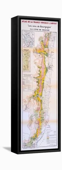 Map of the Wines of the Burgundy Region: Côte De Beaune-null-Framed Premier Image Canvas