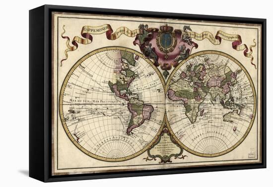 Map of the World, 1720-Library of Congress-Framed Premier Image Canvas