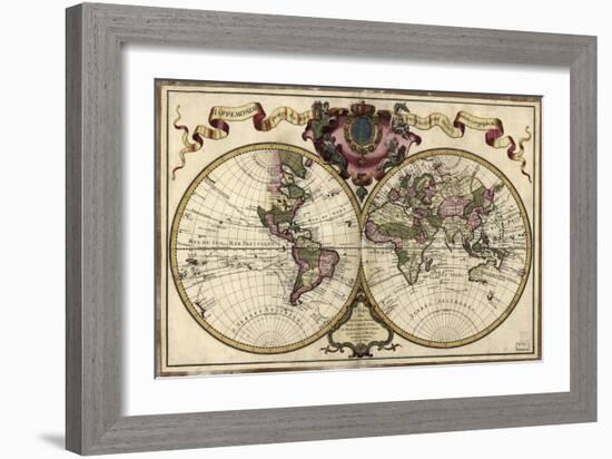 Map of the World, 1720-Library of Congress-Framed Photographic Print