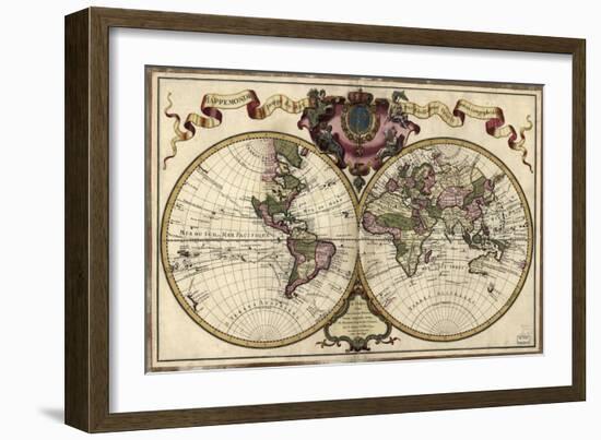 Map of the World, 1720-Library of Congress-Framed Photographic Print