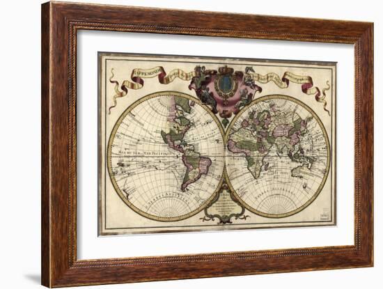 Map of the World, 1720-Library of Congress-Framed Photographic Print