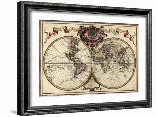 Map of the World, 1720-Library of Congress-Framed Photographic Print