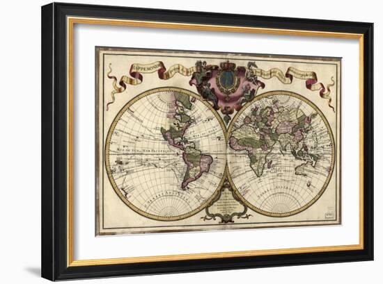 Map of the World, 1720-Library of Congress-Framed Photographic Print