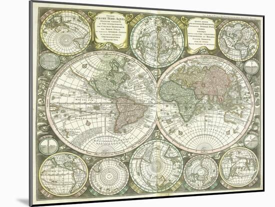 Map of the World, 1744-Georg Matthäus Seutter-Mounted Giclee Print