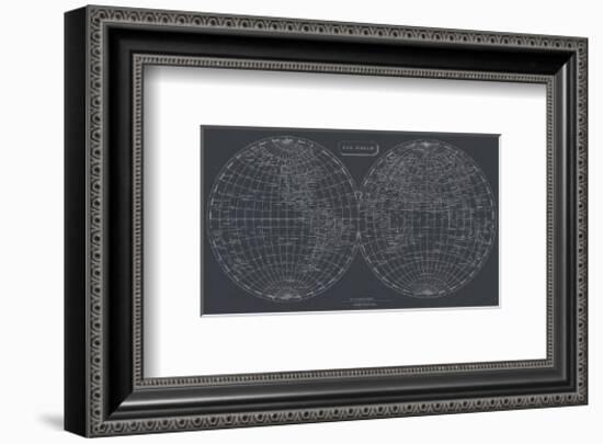 Map of the World, 1812 (chalkboard)-Aaron Arrowsmith-Framed Giclee Print