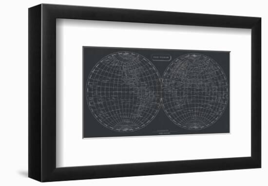 Map of the World, 1812 (chalkboard)-Aaron Arrowsmith-Framed Art Print