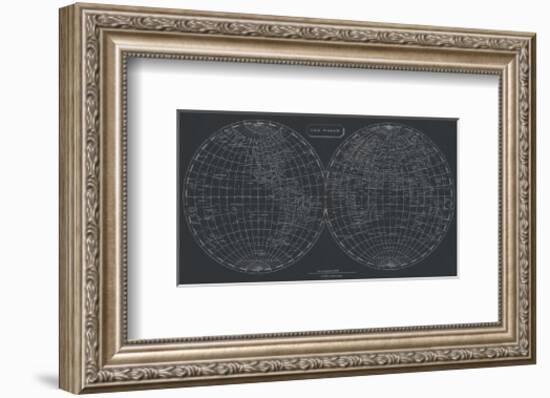 Map of the World, 1812 (chalkboard)-Aaron Arrowsmith-Framed Art Print