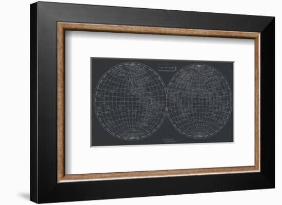 Map of the World, 1812 (chalkboard)-Aaron Arrowsmith-Framed Art Print