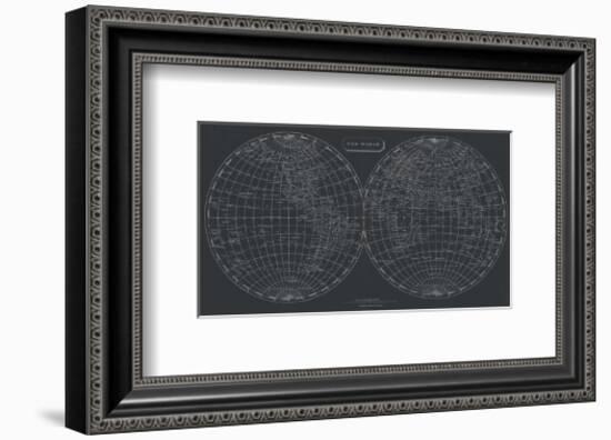 Map of the World, 1812 (chalkboard)-Aaron Arrowsmith-Framed Art Print