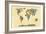 Map of the World 1998 3-Mark Ashkenazi-Framed Giclee Print