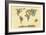 Map of the World 1998 3-Mark Ashkenazi-Framed Giclee Print