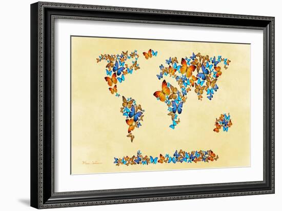 Map of the World 1998 3-Mark Ashkenazi-Framed Giclee Print