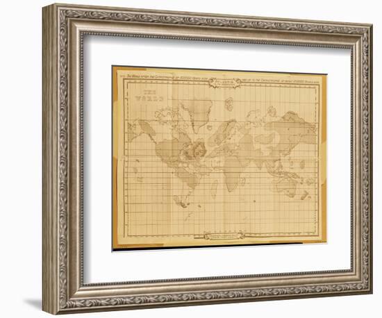Map of the World, Atlantis in It's Decadence, Published by the Theosophical Publishing Company--Framed Giclee Print