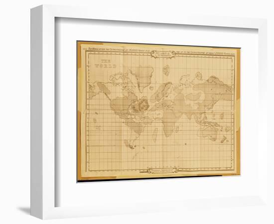 Map of the World, Atlantis in It's Decadence, Published by the Theosophical Publishing Company-null-Framed Giclee Print