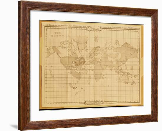 Map of the World, Atlantis in It's Decadence, Published by the Theosophical Publishing Company-null-Framed Giclee Print