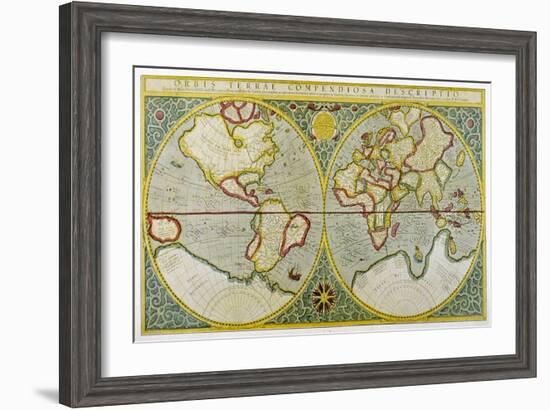 Map of the World by Gerhard Mercator-null-Framed Art Print